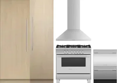 5 Piece Package Includes Refrigerator, Freezer, Range, Hood And Dishwasher